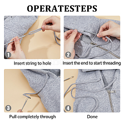 12 шт. пружинная стальная резинка нитевдеватель направляющая для шнурка FIND-FH0011-18