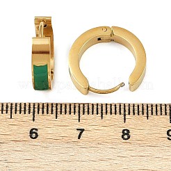 Серьги-кольца из нержавеющей стали 304 с эмалью&nbsp;EJEW-K268-19G-02