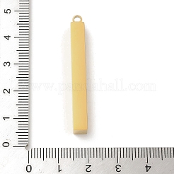 イオンプレーティング（IP）304ステンレスペンダント  長方形のチャーム  18KGP本金メッキ  43x5x5mm  穴：2.2mm&nbsp;STAS-K270-18G