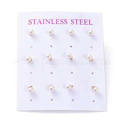 Пластиковые жемчужины жемчужина серьги&nbsp;STAS-D0001-03-G-B