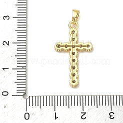 Латунные микропаве прозрачные подвески с фианитом&nbsp;KK-H254-09G