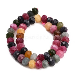 Fili di perle sfaccettate di giada bianca naturale tinta&nbsp;GG-CBAE966-01B-A