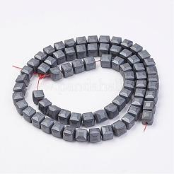 Non magnetici perle ematite sintetico fili&nbsp;G-F396-35-6x6mm