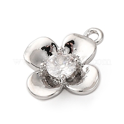 Латунные подвески из прозрачного кубического циркония&nbsp;KK-V016-20P