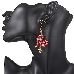 Болтающие серьги из стекла&nbsp;EJEW-MZ00688-03