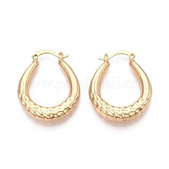 U-образные латунные серьги-кольца EJEW-T047-105G