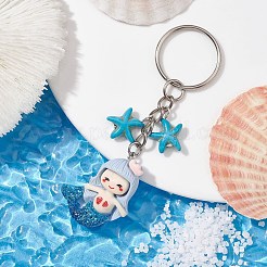 Брелок-подвеска из непрозрачной смолы «русалка» X1-KEYC-JKC00624-01