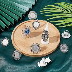 16 шт. 8 стильных регулируемых кольца для пальцев из сплава FIND-SC0008-67