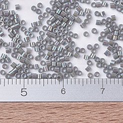 MIYUKIデリカビーズ小  シリンダー  日本製シードビーズ  15/0  （dbs0168)不透明グレーab  1.1x1.3mm  穴：0.7mm  約175000個/袋  50 G /袋&nbsp;SEED-X0054-DBS0168