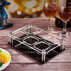 Блестящие акриловые подстаканники с 6 отверстием AJEW-WH0368-10A