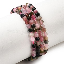 Нити из натуральных разноцветных турмалиновых бусин&nbsp;G-H336-A10-02
