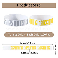 200 pulsera de plástico impermeable VIP de 2 colores&nbsp;BJEW-SP0001-33