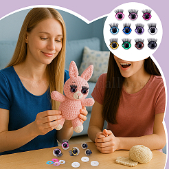 22 пакетик 11-х цветных безопасных глаз из смолы для изготовления кукол&nbsp;DIY-PH0031-81