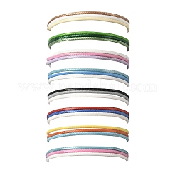 8шт 8 цвета корейский вощеный полиэстеровый шнур плетеный браслеты из бусин BJEW-FS00024