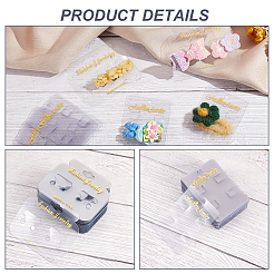 200 шт. 2 стиля пластиковых заколок для волос и резинок для волос с демонстрационными карточками&nbsp;CDIS-OC0001-06