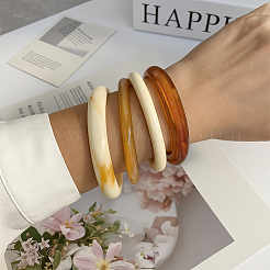 4шт 4 стиля браслетов из смолы для женщин&nbsp;BJEW-GO0001-10