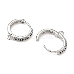 Латунные серьги-кольца из прозрачного кубического циркония&nbsp;XGR0154P-96P