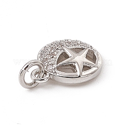 Breloques en laiton avec zircone cubique de micro pave&nbsp;ZIRC-F132-61P
