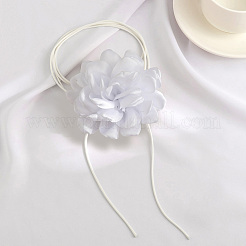 1 шт. ретро-ткань роза цветок вощеный шнур обертка колье колье для женщин NJEW-CP0001-05B