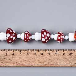 Бусы лэмпворк ручной работы LAMP-N028-11