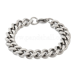 Браслеты из кубинской цепочки из нержавеющей стали 304 для женщин и мужчин BJEW-D304-01P