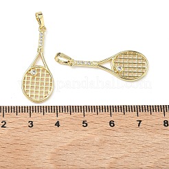 Латунные микропаве прозрачные подвески с фианитом&nbsp;KK-I476-24G