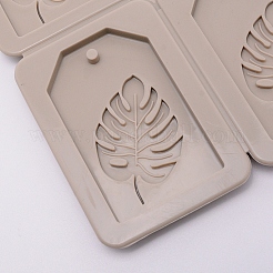 Moules à pendentif en silicone de qualité alimentaire monstera&nbsp;DIY-WH0181-12
