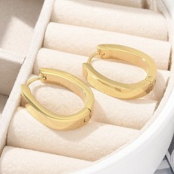 Овальные серьги-кольца из нержавеющей стали 304 для женщин EJEW-C096-66G