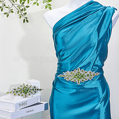 ラインストーントリミング  マスクと衣装のアクセサリー  花  かんらん石  85~88x235x5.5mm&nbsp;DIY-WH0622-488B