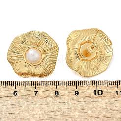 Ohrstecker aus 304 Edelstahl mit ABS-Kunststoffperlen&nbsp;LS-STAS-D368-01C-G