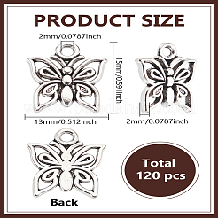 Подвески из сплава 120шт&nbsp;FIND-LP0002-54