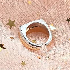 Кольца-манжеты из сплава с человеческим лицом RJEW-K287-02P