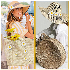 30 шт. 3 стиля пенопластовые искусственные цветы жасмина заколки-аллигаторы&nbsp;PHAR-SP0001-23A