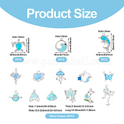 30 шт. подвески из сплава со стразами и эмалью PALLOY-TA0002-54