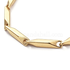 Ионное покрытие (ip) браслеты-цепочки из нержавеющей стали 201 унисекс BJEW-L637-35B-G