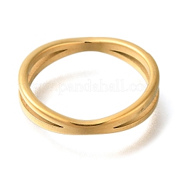 Кольца для пальцев из нержавеющей стали 304 с ионным покрытием (IP) и прозрачным кубическим цирконием RJEW-B066-08G