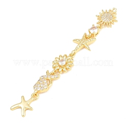 Gros pendentifs en laiton avec zircone cubique de micro pave&nbsp;KK-A297-04D-G