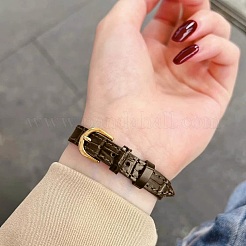 1 шт. кожаный текстурированный браслет ремешки слайдеры для слайд-шармов AJEW-CL0001-01A