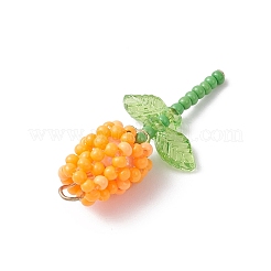 Подвески-розы из стеклянных бус PALLOY-MZ00959