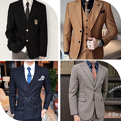 4шт. 4 стиля латунный зажим для галстука&nbsp;KK-GF0001-18