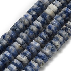 Натуральное синее пятно нитки из бисера яшмы&nbsp;G-G317-A11-3x6mm
