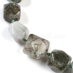 Gefärbte natürliche weiße Jade-Imitation Turmalin-Nuggets Perlenketten für Frauen Männer&nbsp;NJEW-K388-01K
