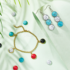 100 шт. 5 вида синтетических бирюзовых кабошонов&nbsp;G-AR0004-56