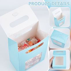 Бумажные коробки для хранения подарков с видимым окном&nbsp;CON-WH0110-003B-01