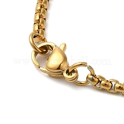 Плоская круглая менора из нержавеющей стали 201 с подвеской в виде звезды Давида для женщин и мужчин&nbsp;LS-NJEW-F324-07G