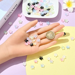 30шт гальванические прозрачные стеклянные бусины&nbsp;GLAA-YW0005-02A