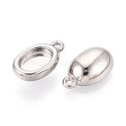 Оправы для подвесок из нержавеющей стали 304 в виде кабошонов&nbsp;STAS-N114-47P