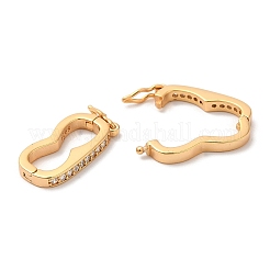 Platiniert 925 Twister-Verschlüsse aus Sterlingsilber mit Strass&nbsp;STER-N014-18G