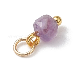50 ciondolo a cubo sfaccettato in pietra mista naturale di 10 colori&nbsp;PALLOY-JF04816-01