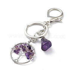 Natürlicher Amethyst keychain&nbsp;KEYC-M022-01H
